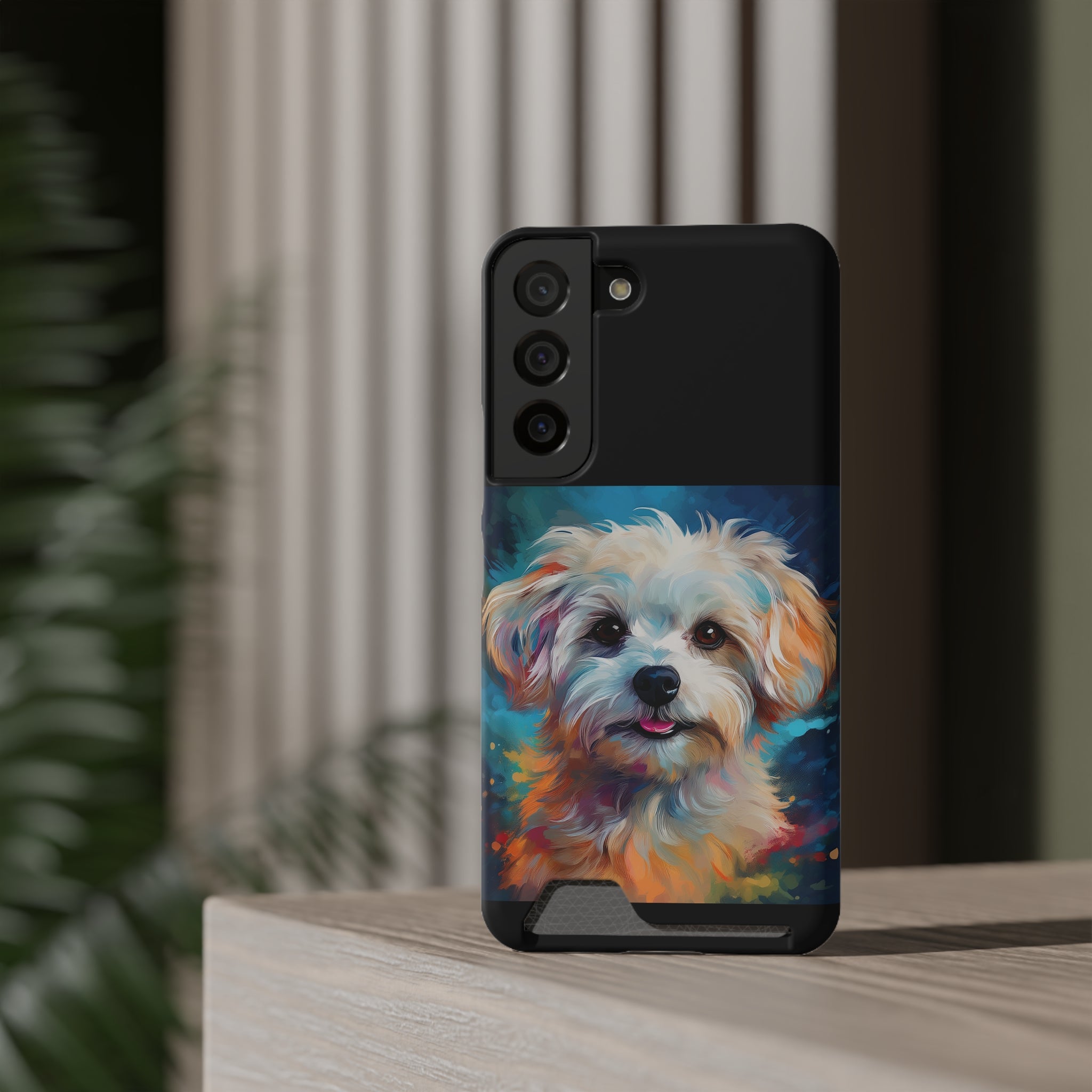 Maltese Phone Case with Card Holder