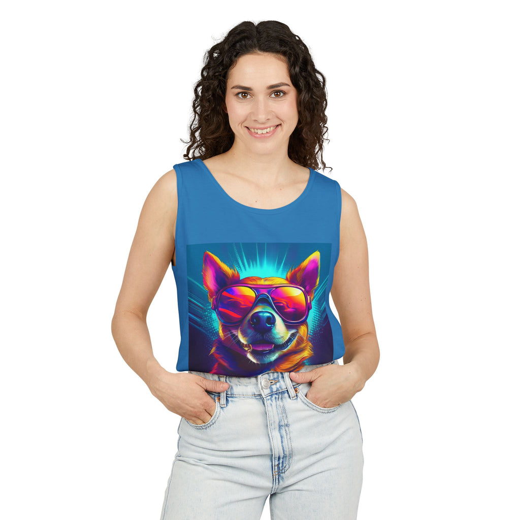 Chihuahua Cool Sunglasses Unisex Tank Top