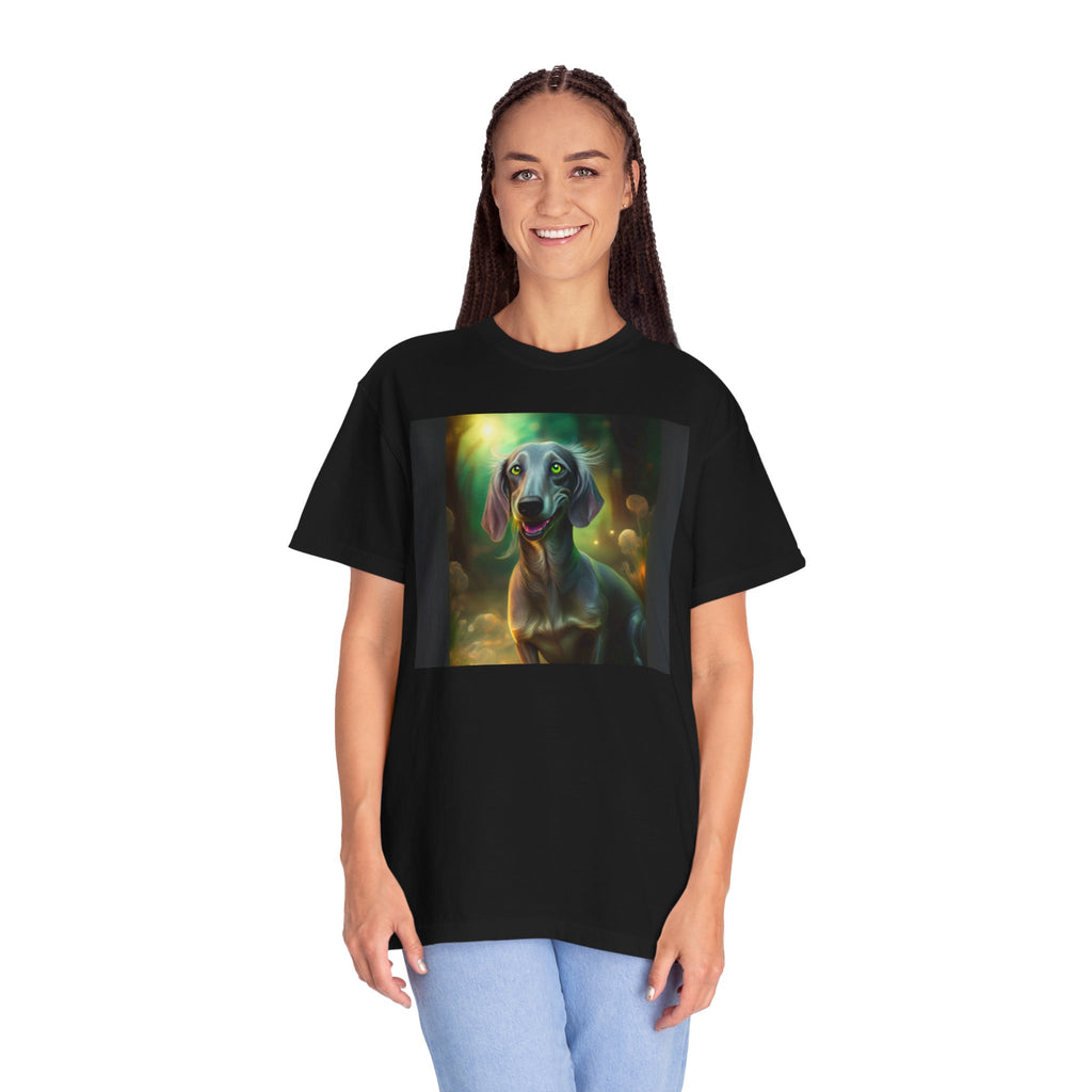 Silver Grey Dachshund Unisex Garment-Dyed T-shirt