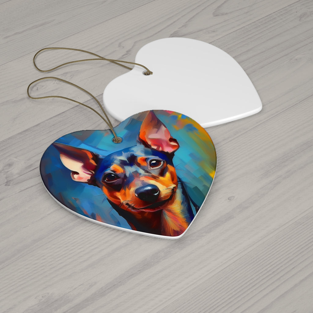 Miniature Pinscher Ceramic Ornament