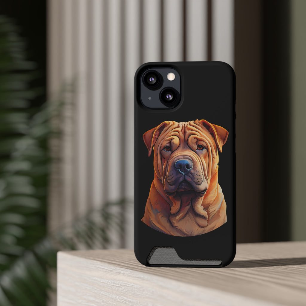 Shar Pei Phone Case with Card Holder
