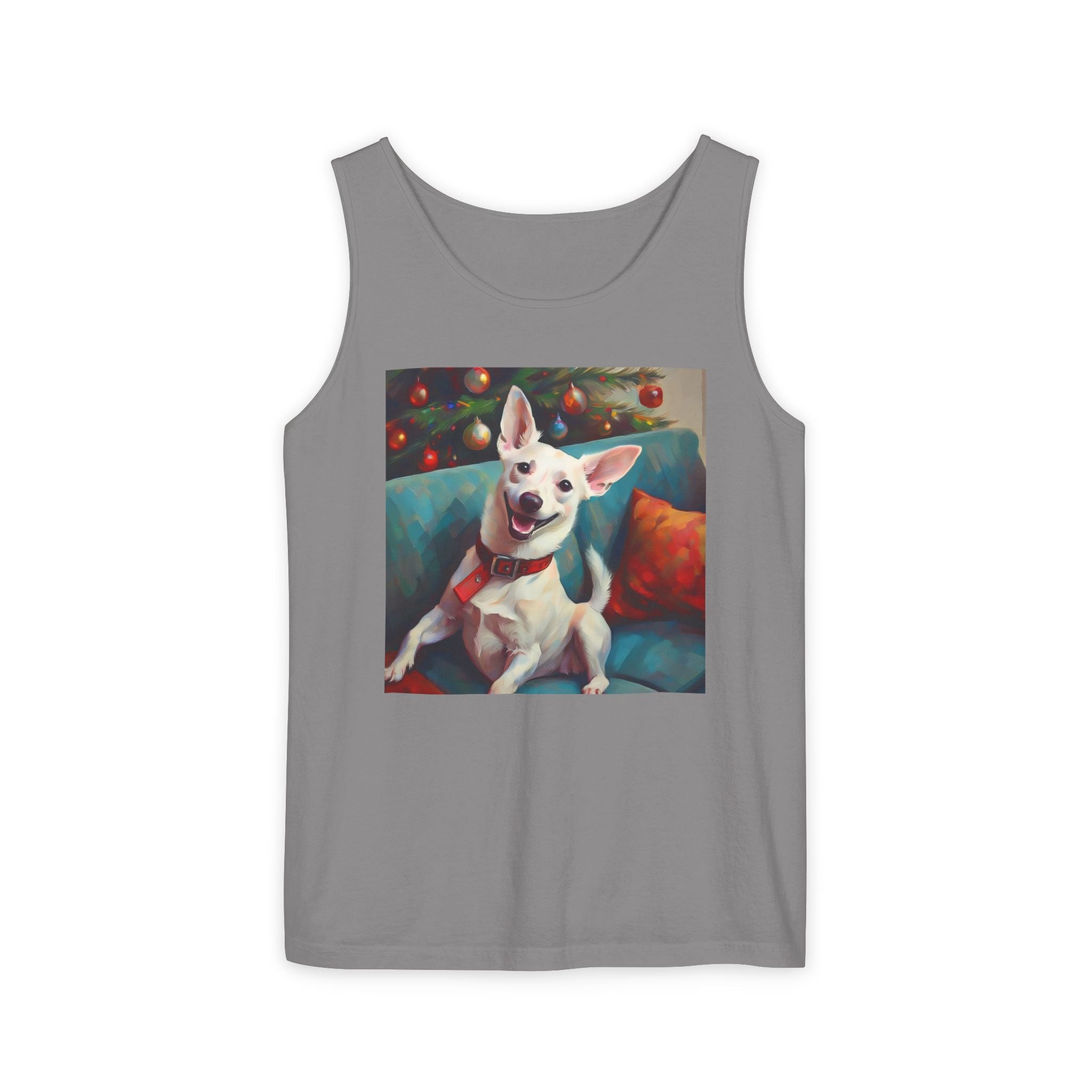 White Corgi Holiday II Unisex Tank Top