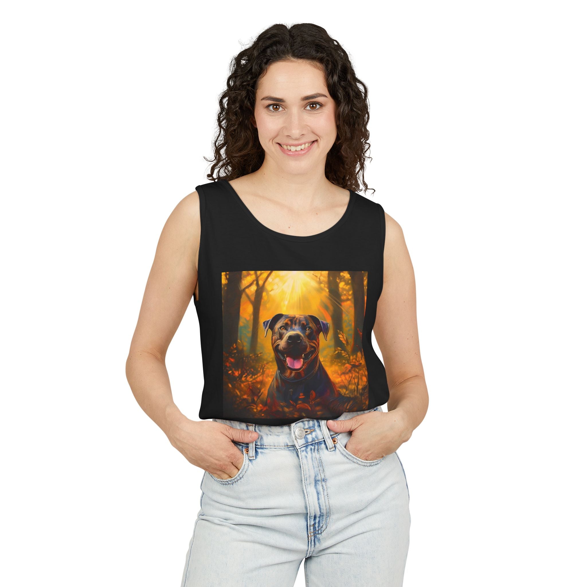 Pit Bull Brindle Autumn Unisex Tank Top