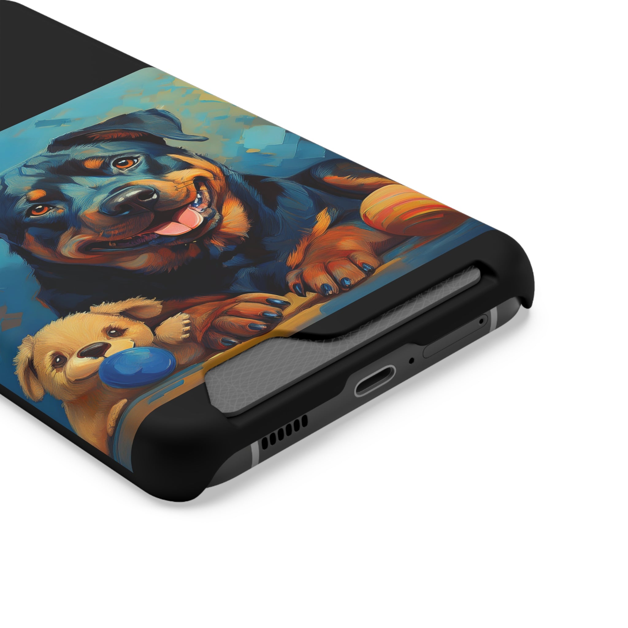 Rottweiler Phone Case with Card Holder