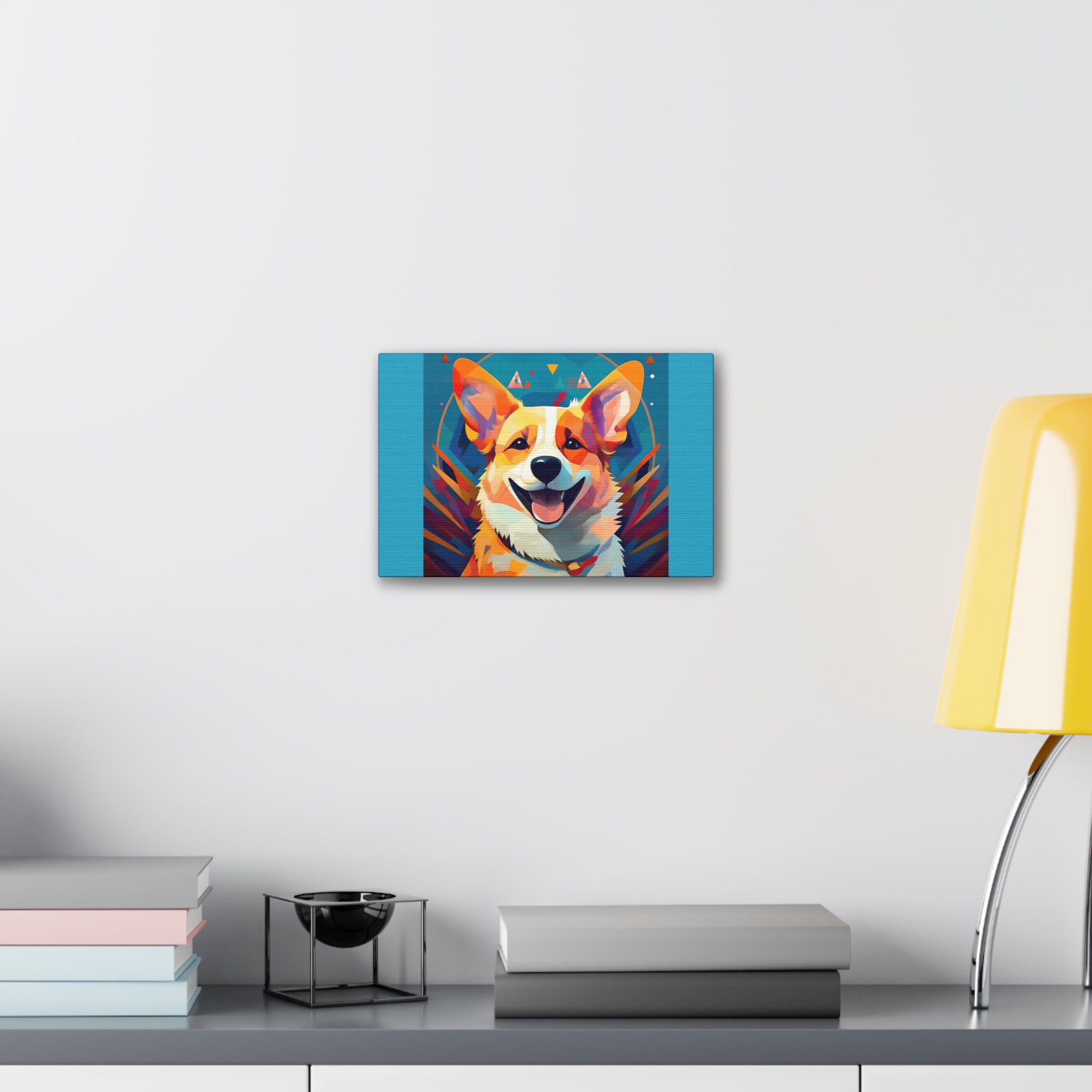 Corgi Canvas Painting