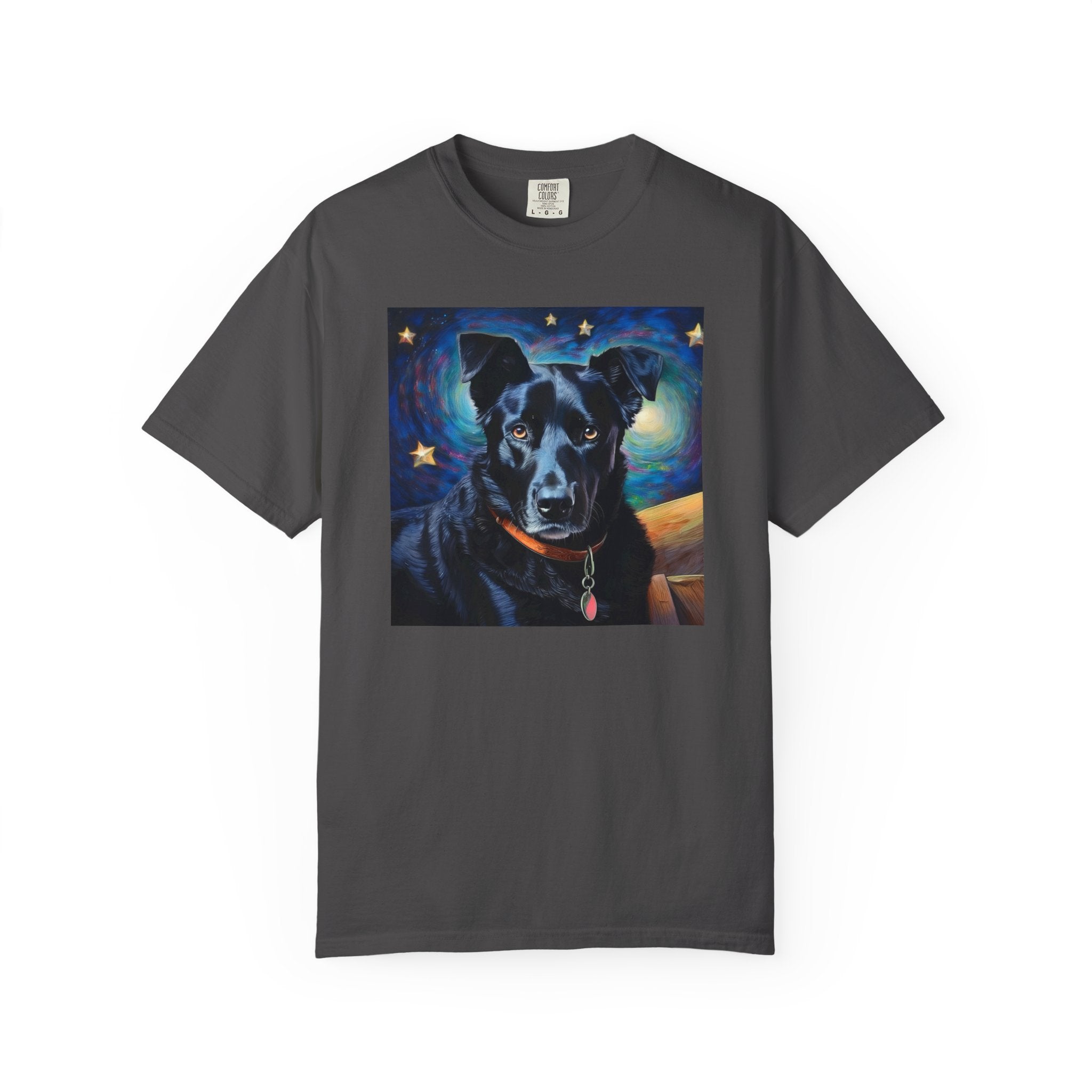 Black Shepherd Lab Stary Night Unisex Garment-Dyed T-shirt