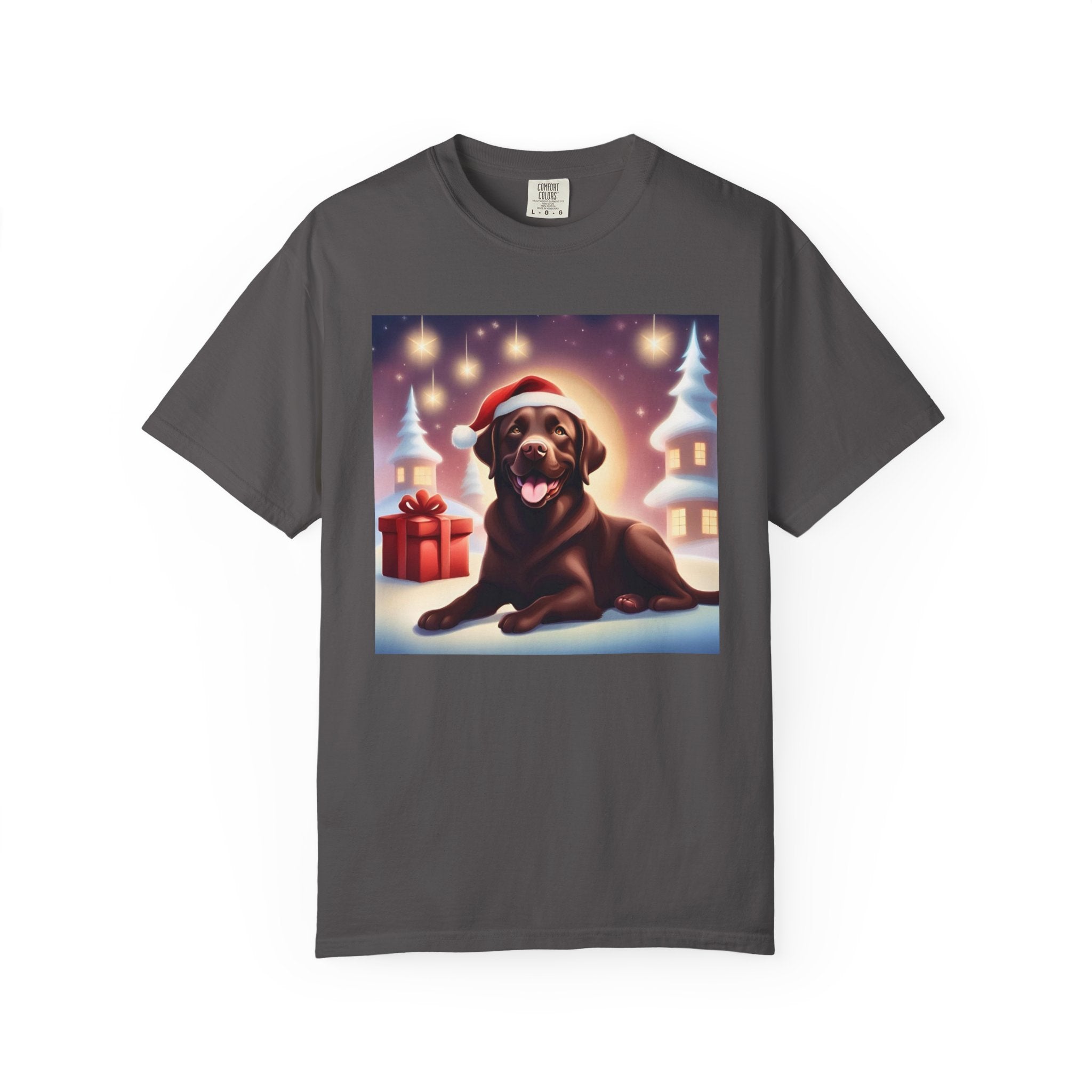 Chocolate Lab Holiday Unisex Garment-Dyed T-shirt