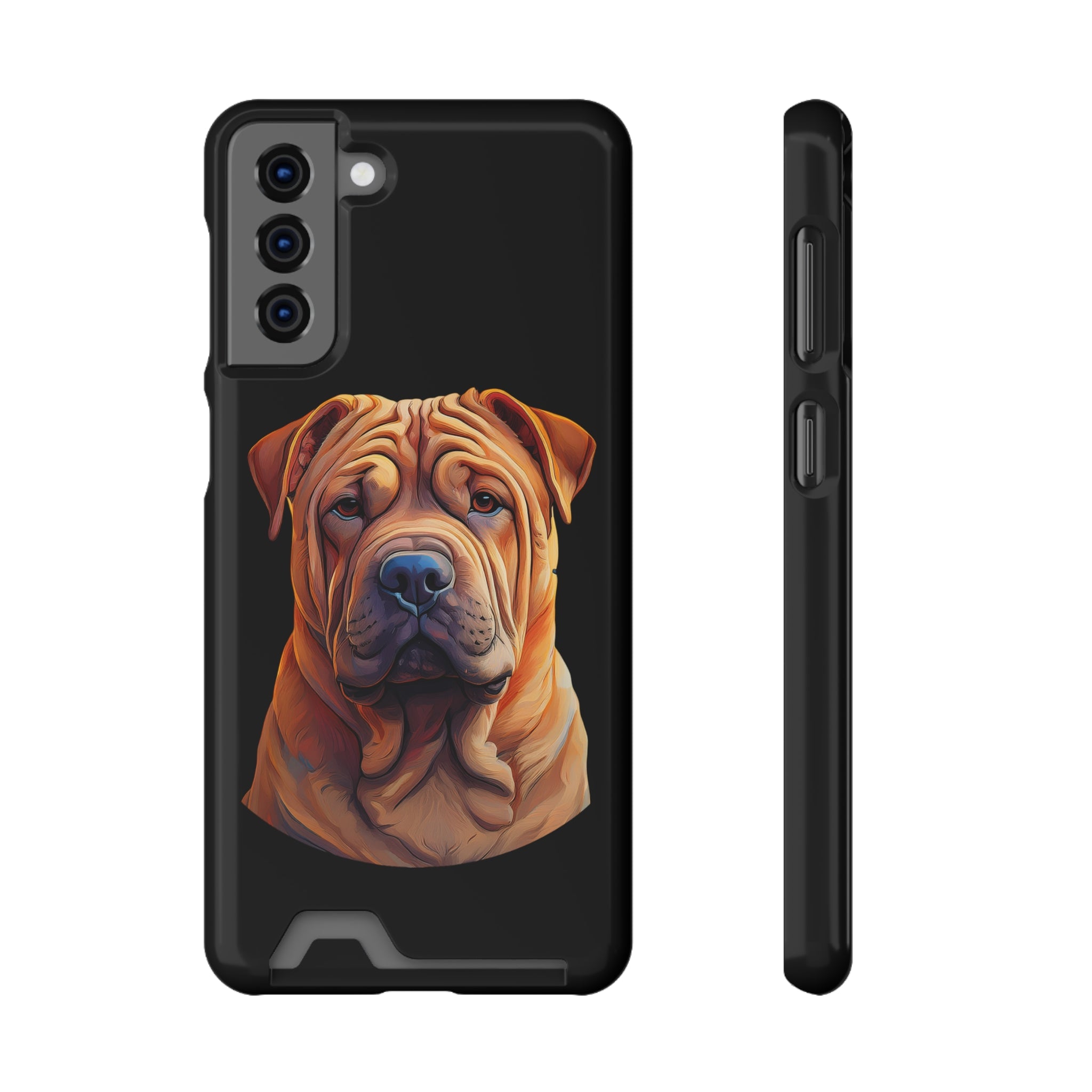 Shar Pei Phone Case with Card Holder