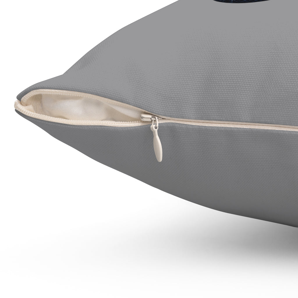Denim Paw Polyester Square Pillow