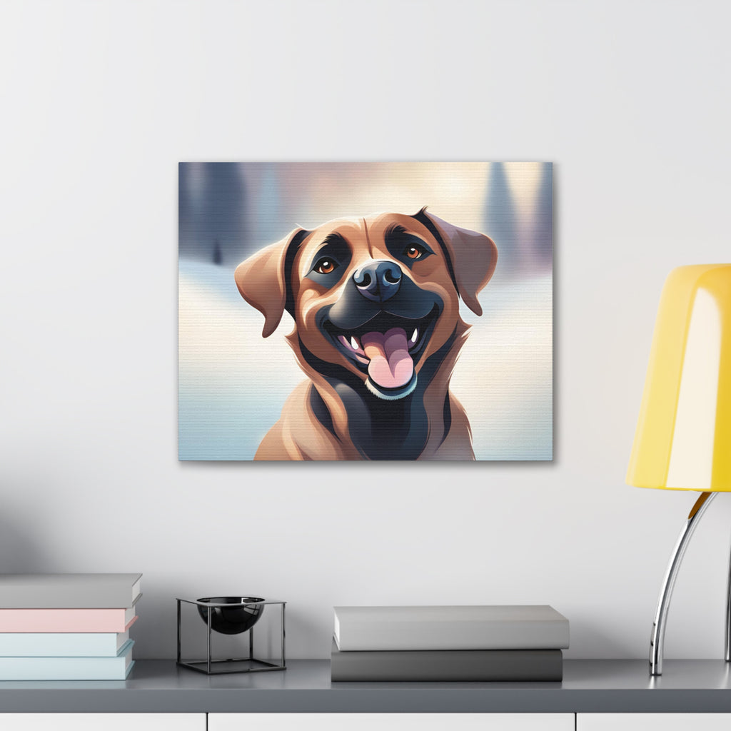 Black Mouth Cur Canvas Stretched, 0.75"