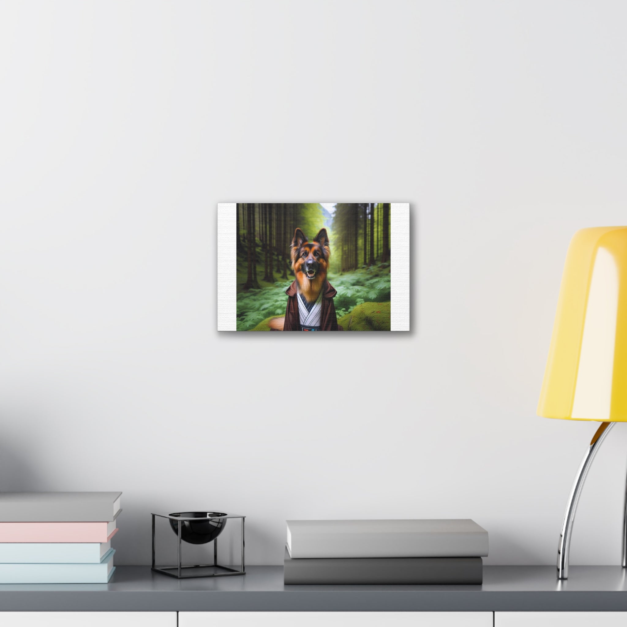 German Shepherd Forest Knight Canvas Stretched, 0.75"